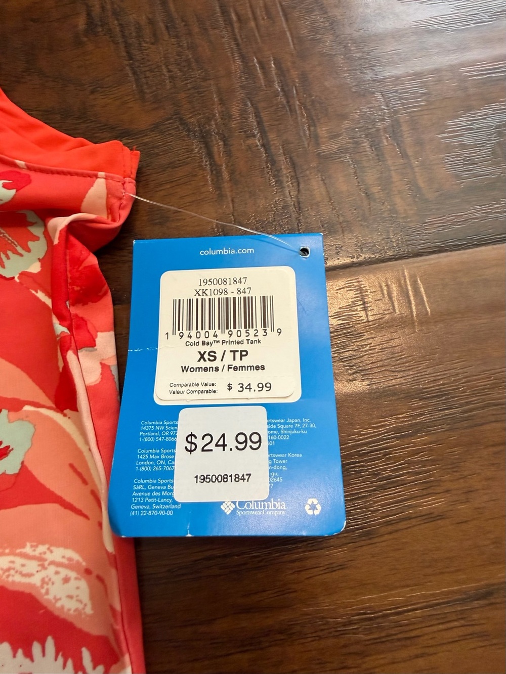 Columbia Women’s Bright Poppy Magnolia With Omni-Freeze Tank Top - Picture 5 of 7